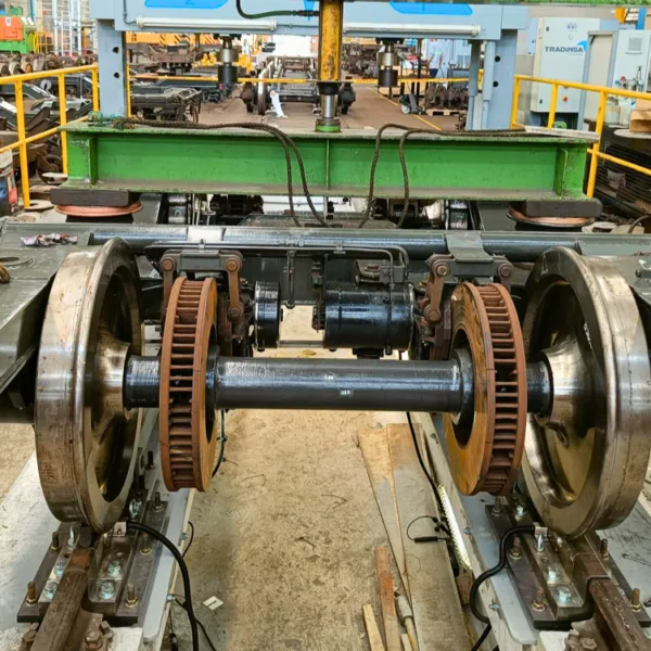 Trackcell System being utilised to weigh train bogie