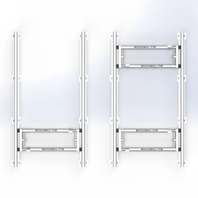 Render que muestra las configuraciones del sistema de pesaje Render que muestra las configuraciones del sistema de pesaje