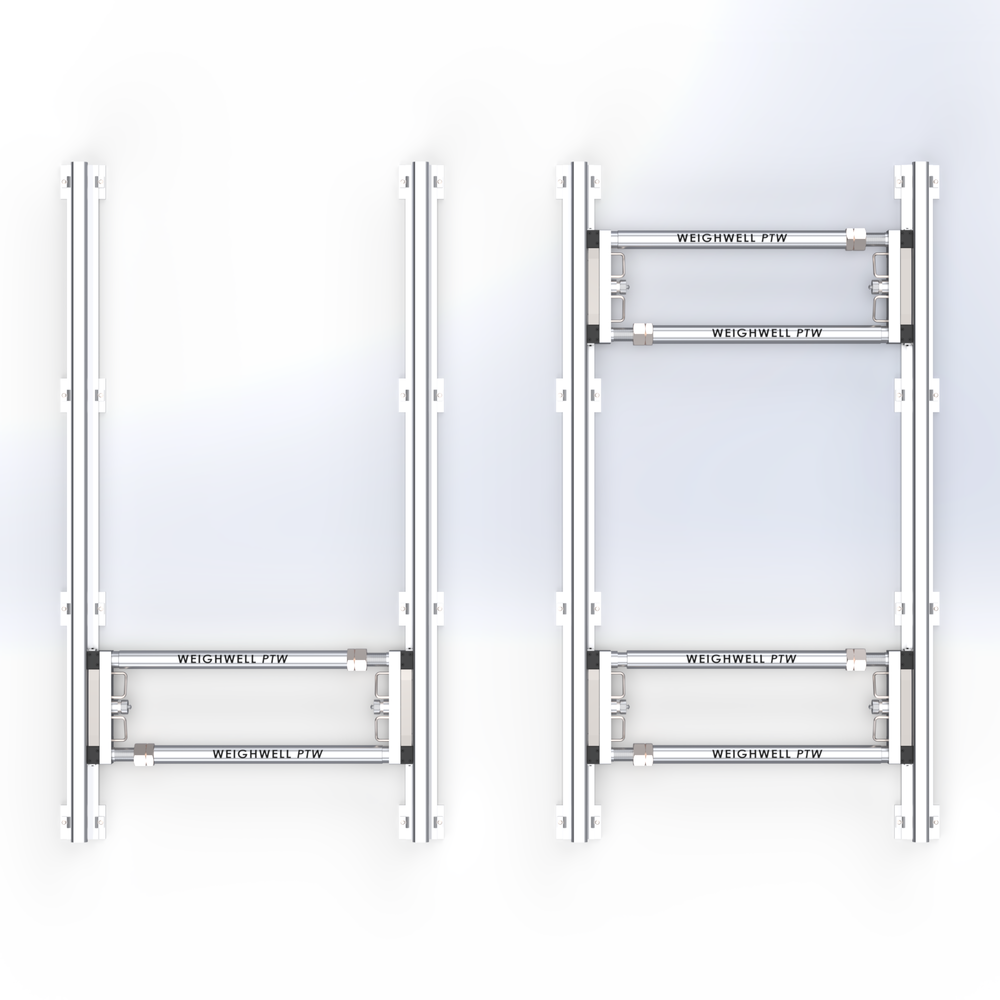 Render showing weighing system configurations