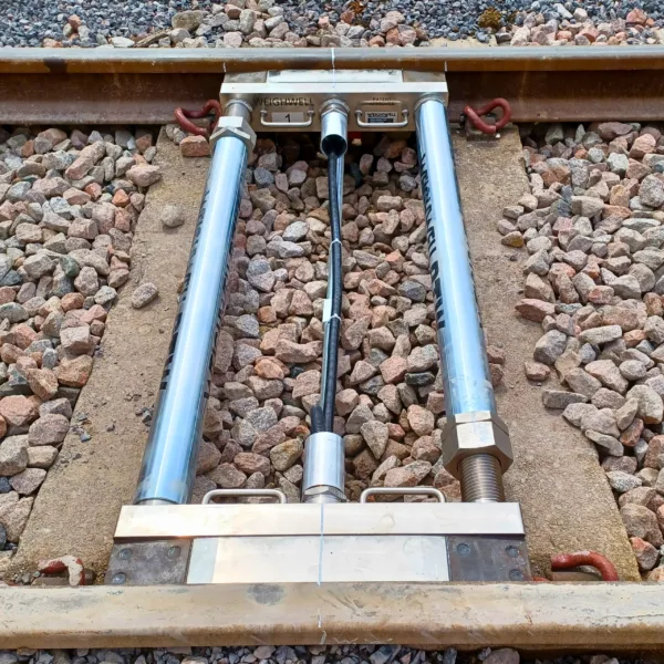 Portable Train Weigher de alta resistencia instalado entre fijaciones del carril Portable Train Weigher de alta resistencia instalado entre fijaciones del carril