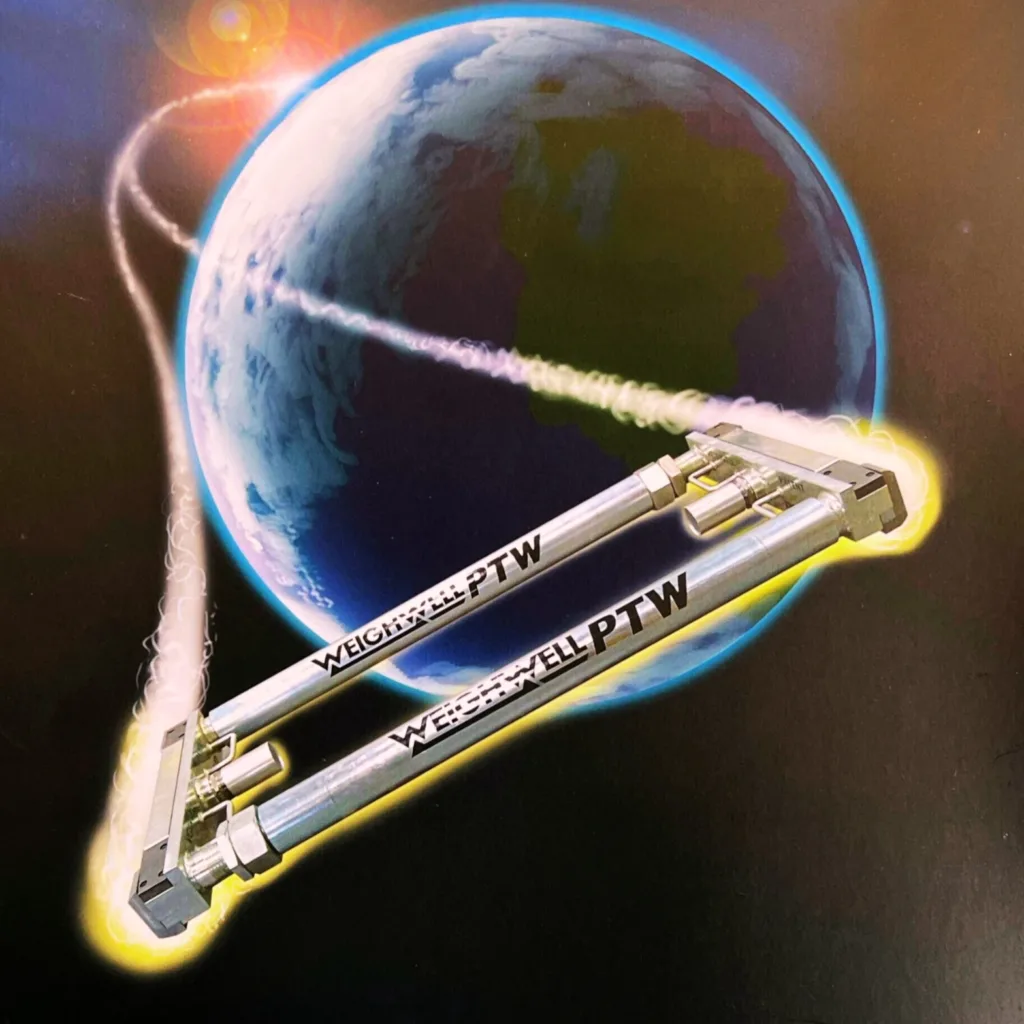 Graphic of the Portable Train Weigher (PTW) orbiting the Earth, symbolizing Weighwell’s global presence Graphic of the Portable Train Weigher (PTW) orbiting the Earth, symbolizing Weighwell's global presence
