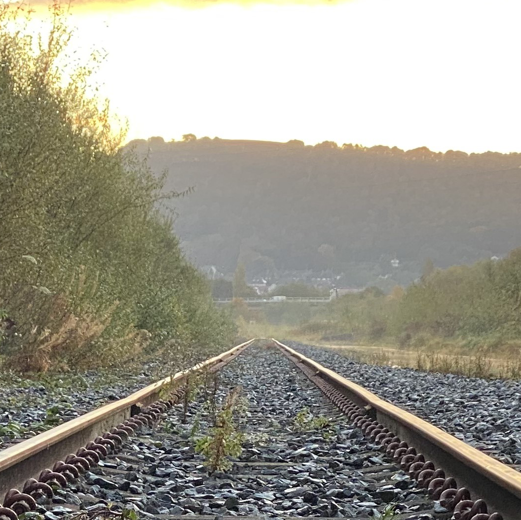 Rail track extending into the distance, symbolising your trusted partner in train weighing